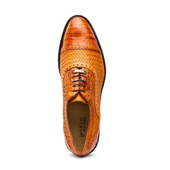 Marco Di Milano John Woven Caiman Crocodile Oxfords Brandy