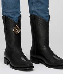 King Exotic Men's Stingray Single Stone European Toe Boot