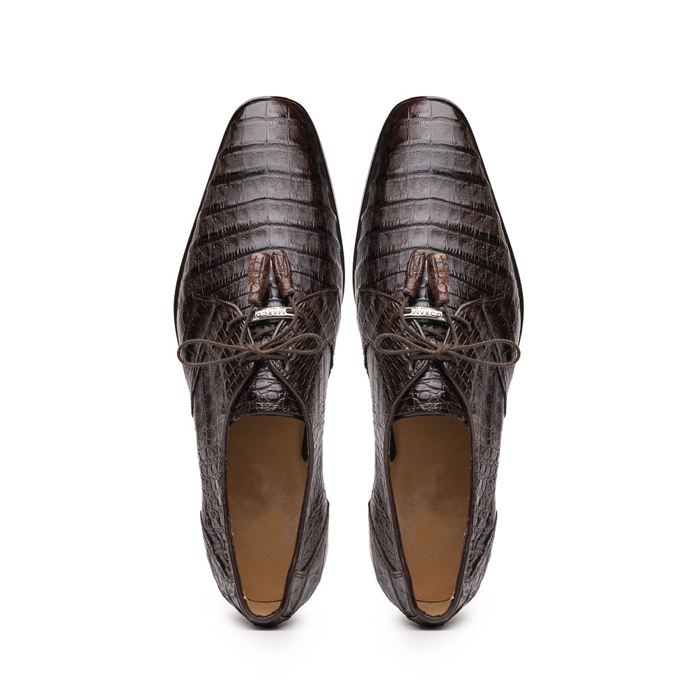 Marco Di Milano Lacio Brown Caiman Crocodile Derby 5 LACIO_CAIMAN FUSCUS_BROWN_8  - from alligatorwarehouse.com