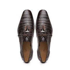 Marco Di Milano Lacio Caiman Crocodile Derby Brown