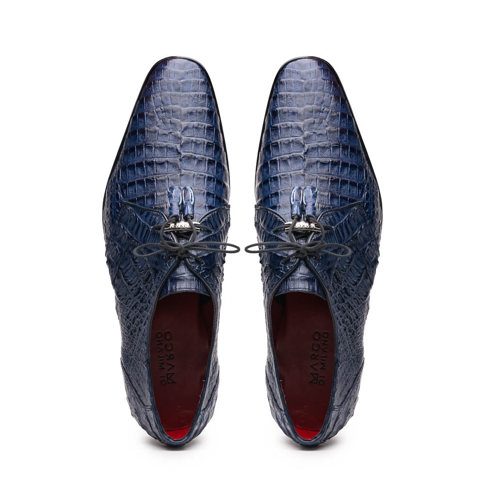 Marco Di Milano Lacio Navy Caiman Crocodile Derby 4 LACIO_CAIMAN FUSCUS_NAVY_13  - from alligatorwarehouse.com