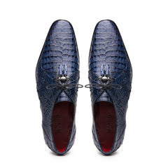Marco Di Milano Lacio Caiman Crocodile Derby Navy