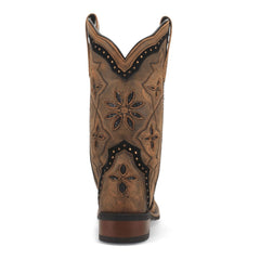 Laredo Women's Bouquet Broad Square Toe Leather Boots - Honey 5844