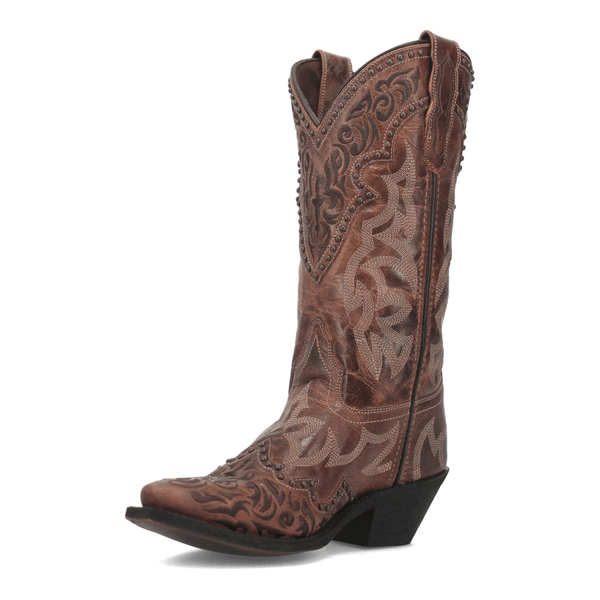 Laredo Women's Braylynn Snip Toe Leather Boots - Brown 52410 9 52410_7.5_M  - from alligatorwarehouse.com