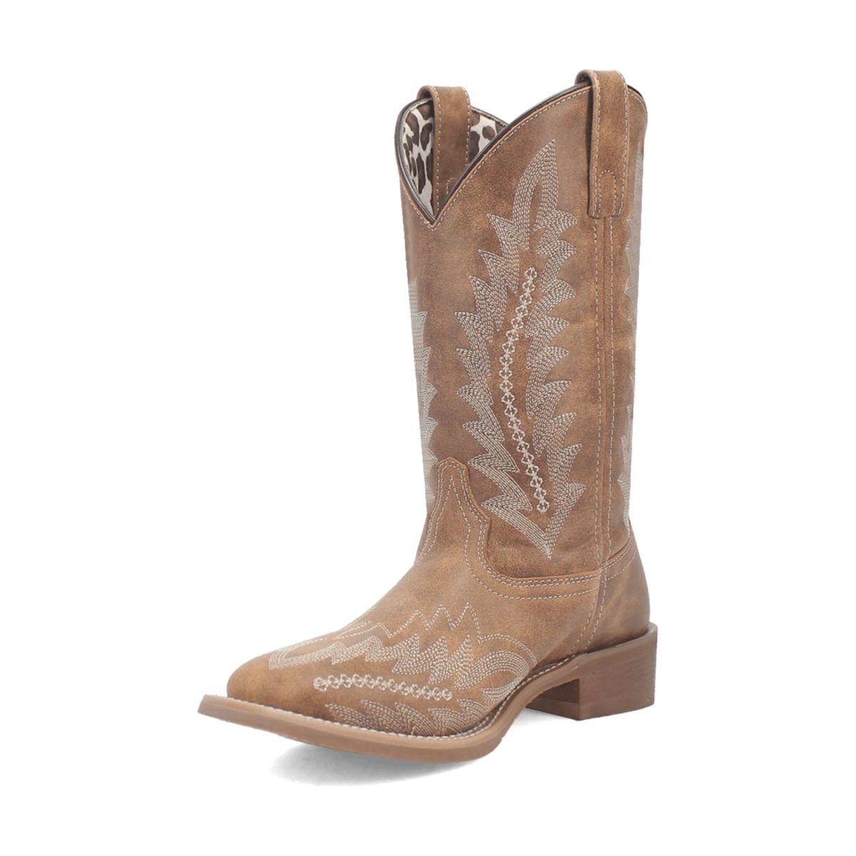 Laredo Women's Cheyenne Broad Square Toe Leather Boots - Tan 5717 9 5717_6_M  - from alligatorwarehouse.com