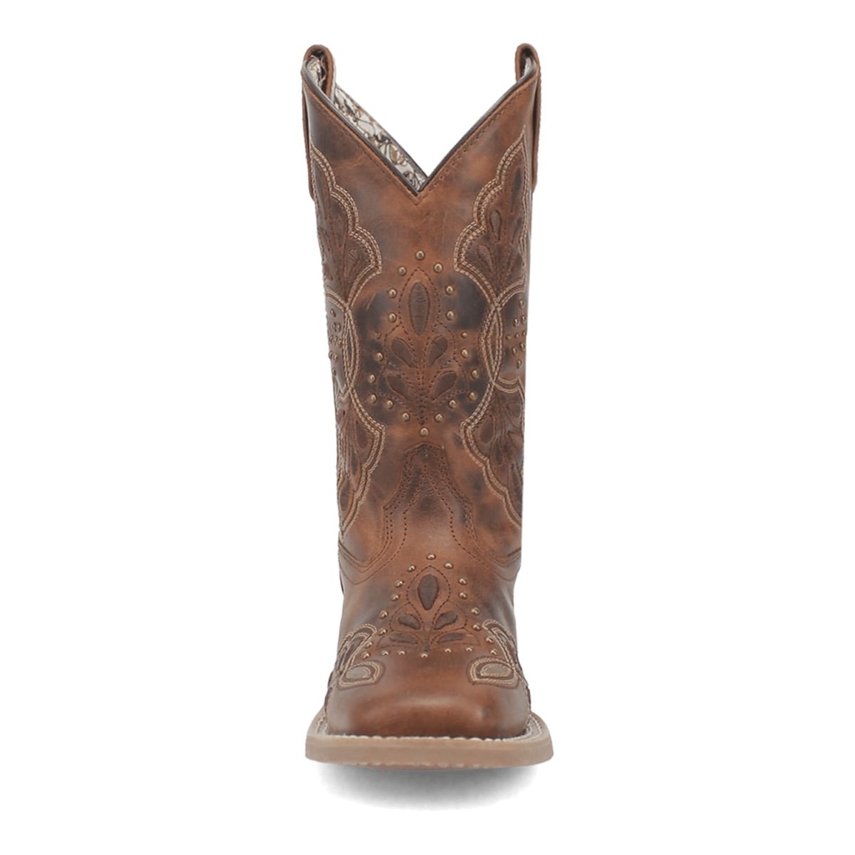Laredo Women's Dionne Broad Square Toe Leather Boots - Brown 5972 6 5972_6_M  - from alligatorwarehouse.com