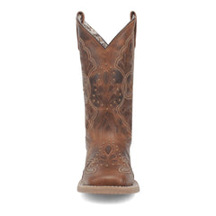Laredo Women's Dionne Broad Square Toe Leather Boots - Brown 5972