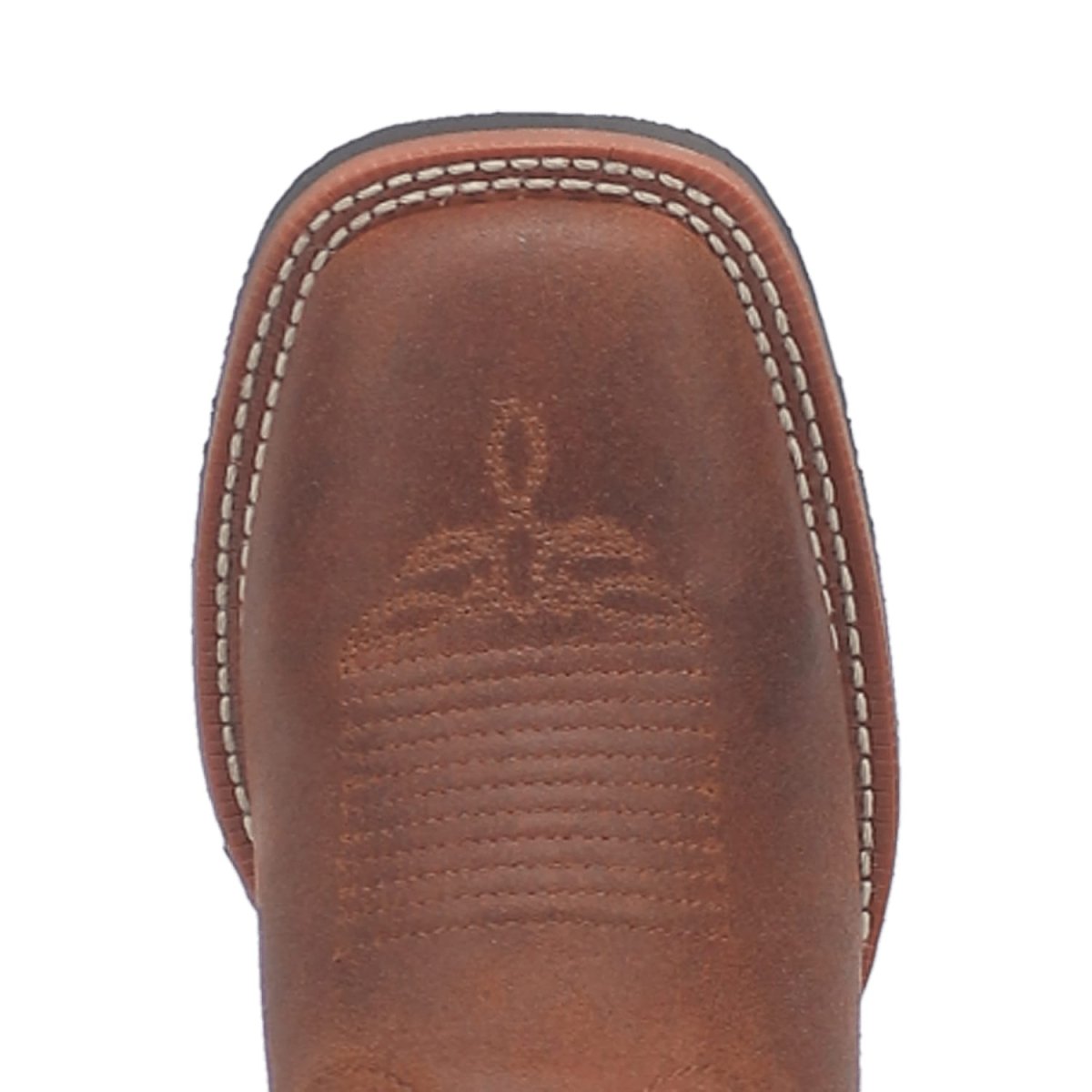 Laredo Women's Faye Broad Square Toe Leather Boots - Brown / Turquoise 3116 7 3116_6_M  - from alligatorwarehouse.com