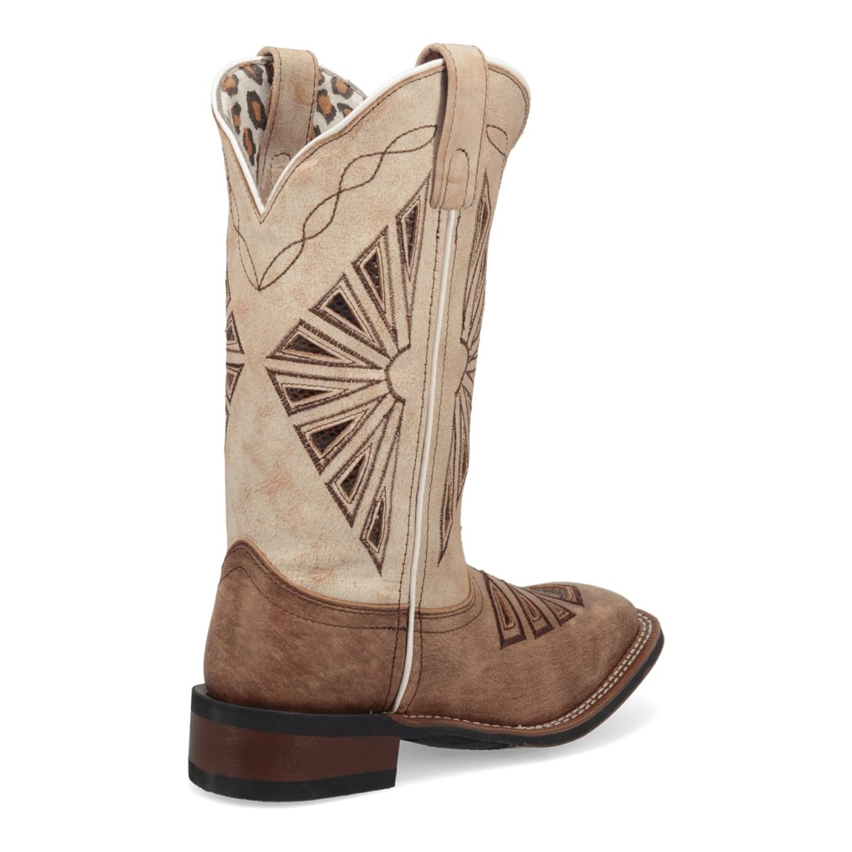 Laredo Women's Kite Days Broad Square Toe Leather Boots - Brown / Bone 5821 2 5821_6_M  - from alligatorwarehouse.com
