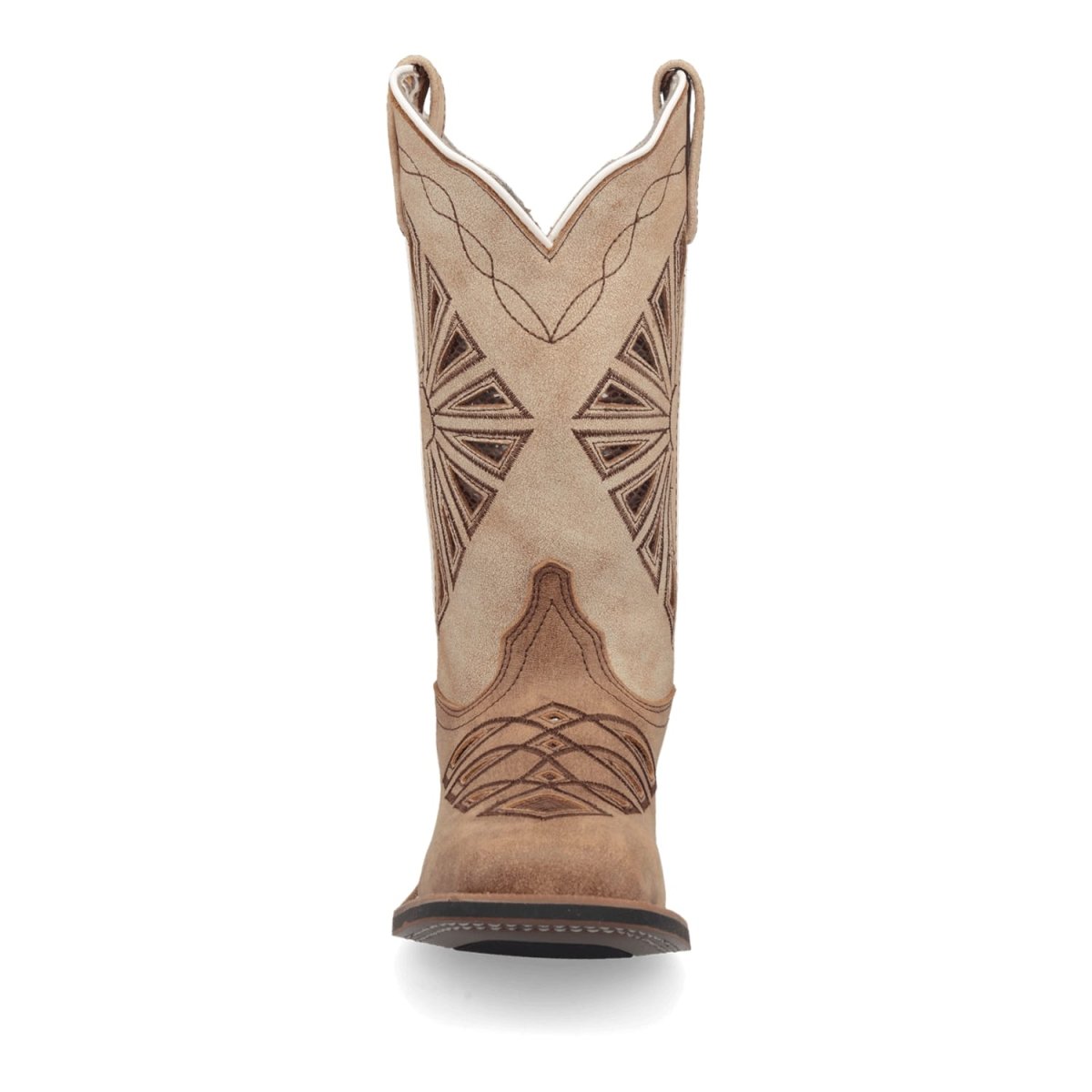 Laredo Women's Kite Days Broad Square Toe Leather Boots - Brown / Bone 5821 8 5821_6_M  - from alligatorwarehouse.com