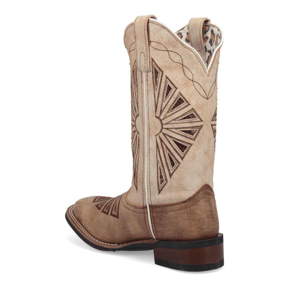 Laredo Women's Kite Days Broad Square Toe Leather Boots - Brown / Bone 5821 12 5821_6_M  - from alligatorwarehouse.com