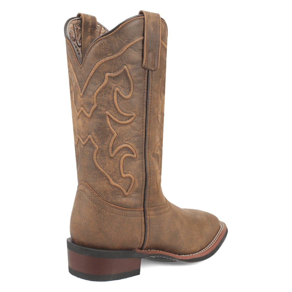 Laredo Women's Megan Broad Square Toe Leather Boots - Tan 3119 2 3119_6_M  - from alligatorwarehouse.com