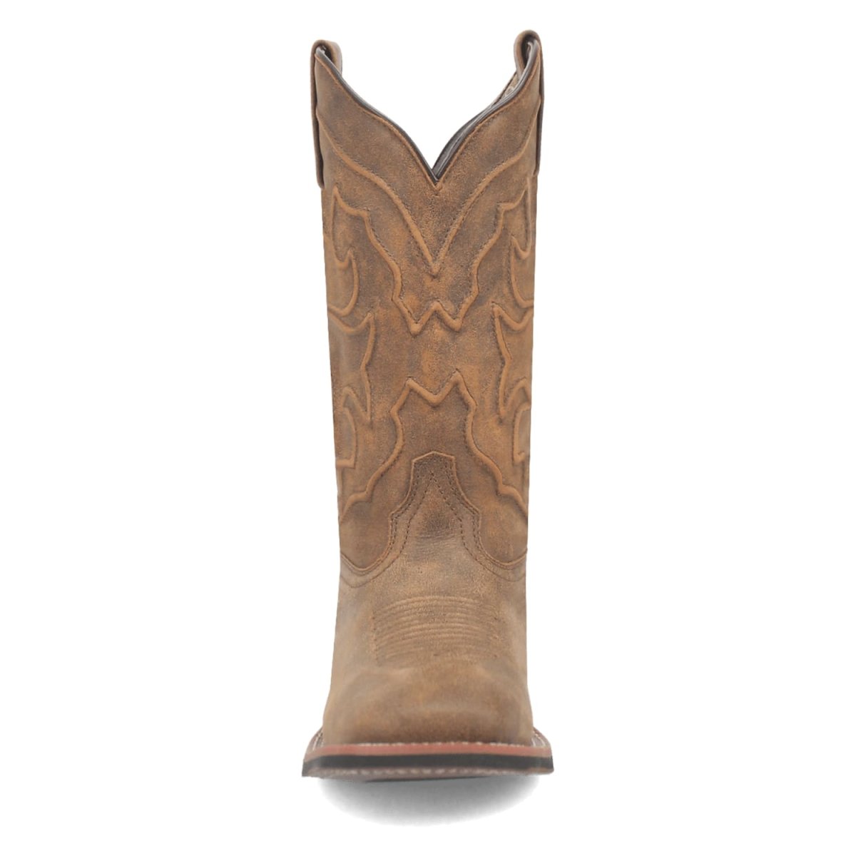 Laredo Women's Megan Broad Square Toe Leather Boots - Tan 3119 6 3119_6_M  - from alligatorwarehouse.com