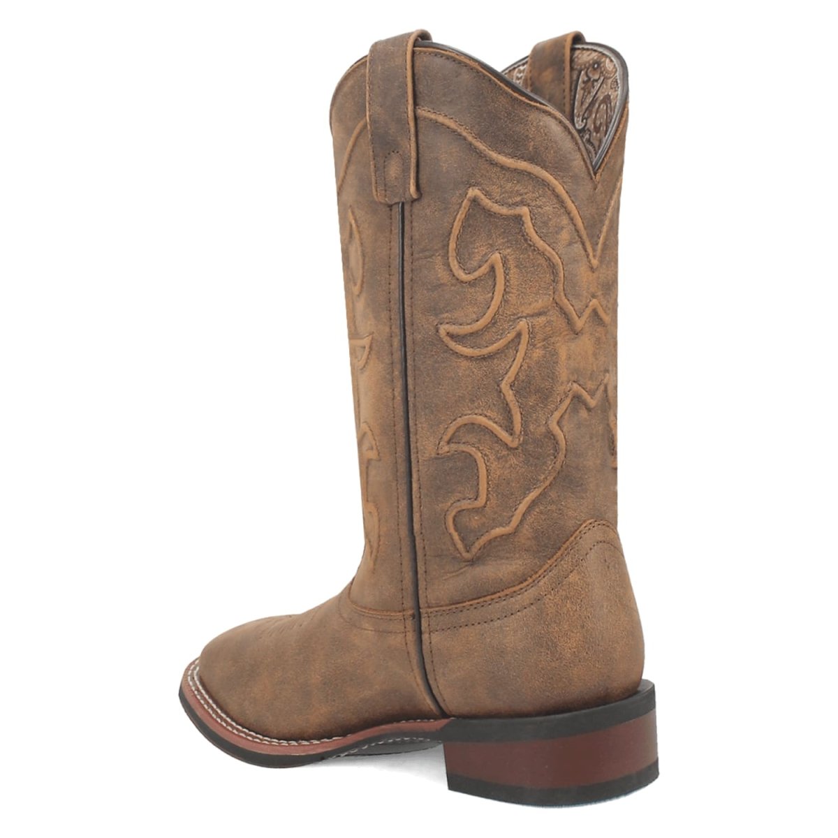 Laredo Women's Megan Broad Square Toe Leather Boots - Tan 3119 10 3119_6_M  - from alligatorwarehouse.com