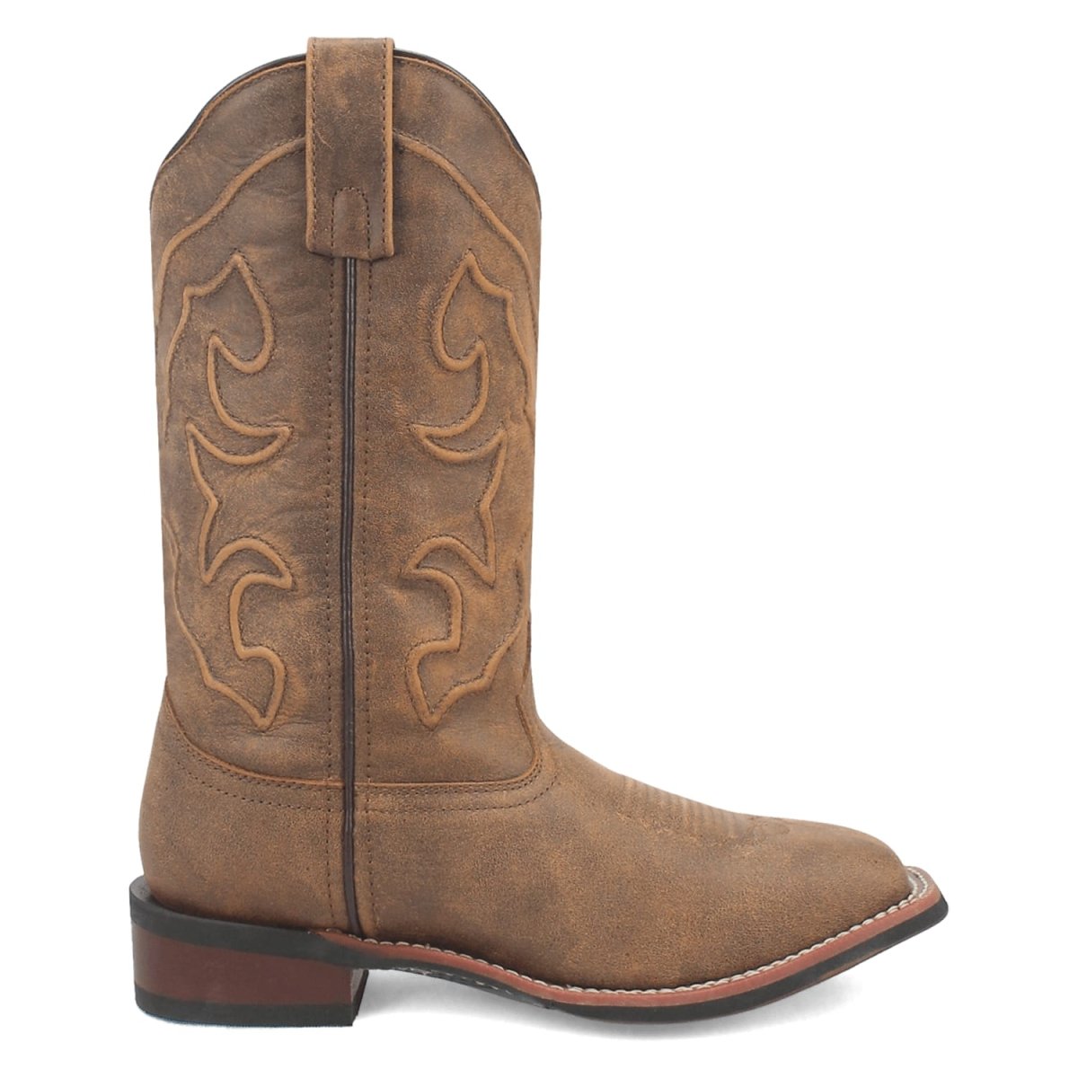 Laredo Women's Megan Broad Square Toe Leather Boots - Tan 3119 3 3119_6_M  - from alligatorwarehouse.com