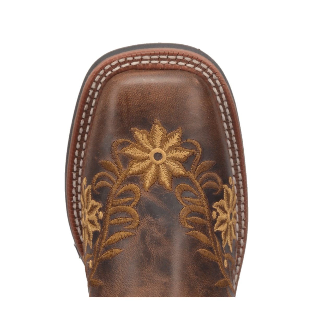 Laredo Women's Secret Garden Broad Square Toe Leather Boots - Brown 5822 8 5822_6_M  - from alligatorwarehouse.com