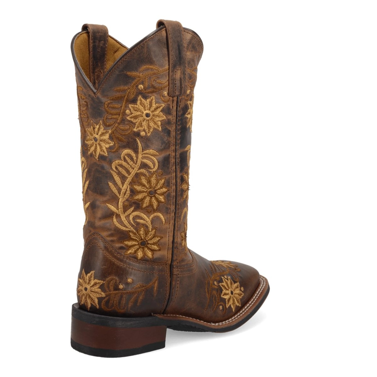 Laredo Women's Secret Garden Broad Square Toe Leather Boots - Brown 5822 2 5822_6_M  - from alligatorwarehouse.com