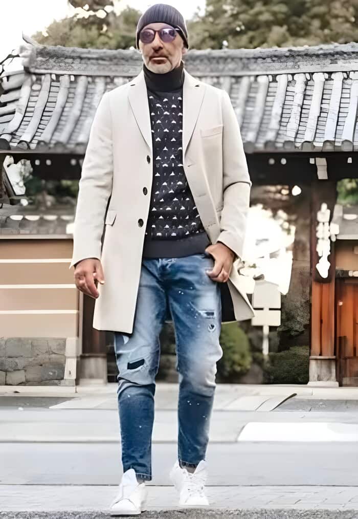 Light Tan Overcoat - Beige Sand Color Light Wool Carcoat 1   - from alligatorwarehouse.com