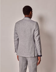 Mens Linen Suit For Beach Wedding - Summer Suit in Light Grey