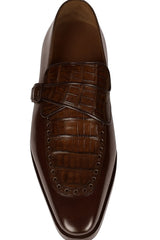 Lombardy Caiman Belly & Calfskin Monkstrap Dress Shoe