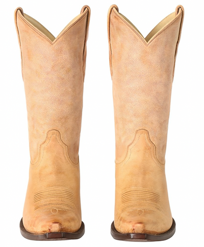 Los Altos Boots - Mens Dress Cowboy Boot - Low Priced Vintage Snip Toe Western Boots - in Honey