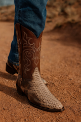 Men's Los Altos Python J-Toe Boots - Rustic