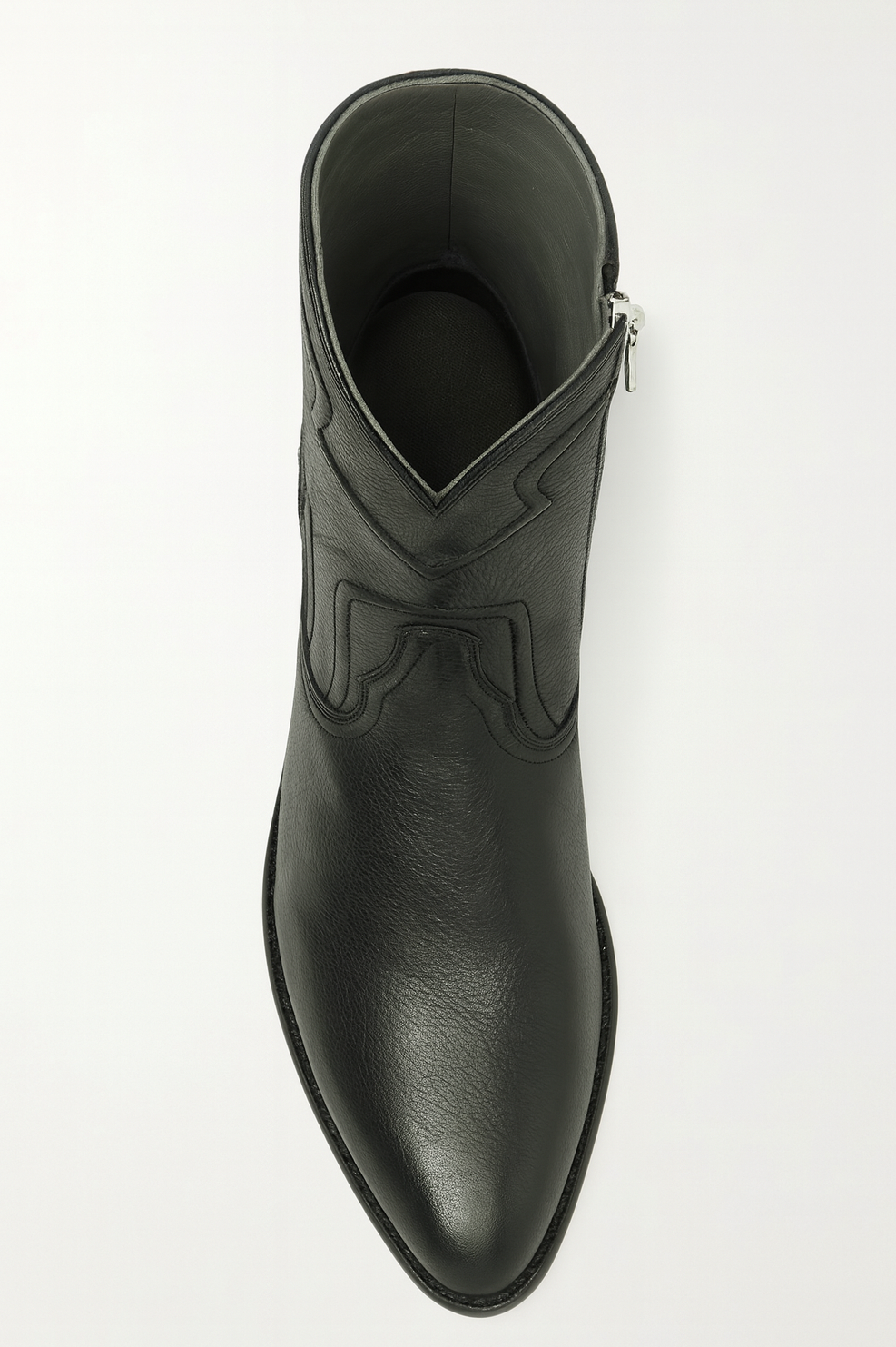 Los Altos Men's Belmont Finish Black Leather Zipper Roper Heel Toe Boot 3   - from alligatorwarehouse.com