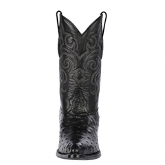 Los Altos Men's Black Genuine Full Quill Ostrich Boots