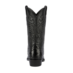Los Altos Men's Black Genuine Full Quill Ostrich Boots