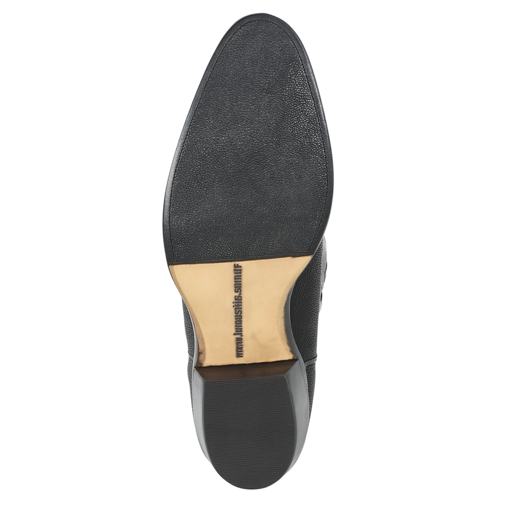 Los Altos Men's Exquisite Black Genuine Single Stone Stingray Boots 5   - from alligatorwarehouse.com