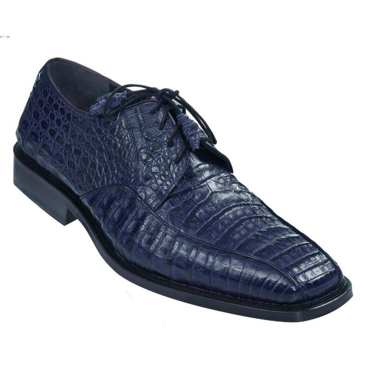 Los Altos Blue  Crocodile Bike Toe Shoes 1   - from alligatorwarehouse.com