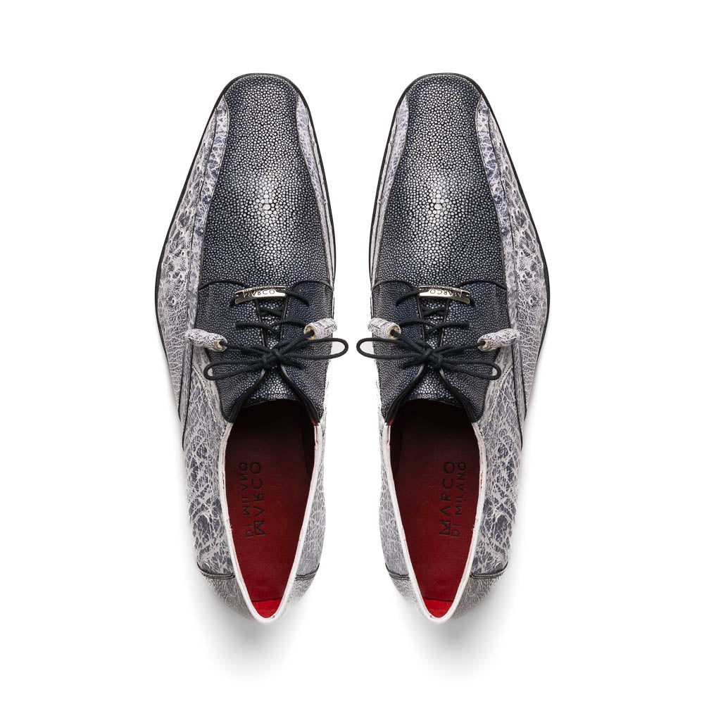 Marco Di Milano Lucca Newspaper Ostrich & Stingray Shoes 4 LUCCA_STINGRAY_NEWSPAPER_10  - from alligatorwarehouse.com