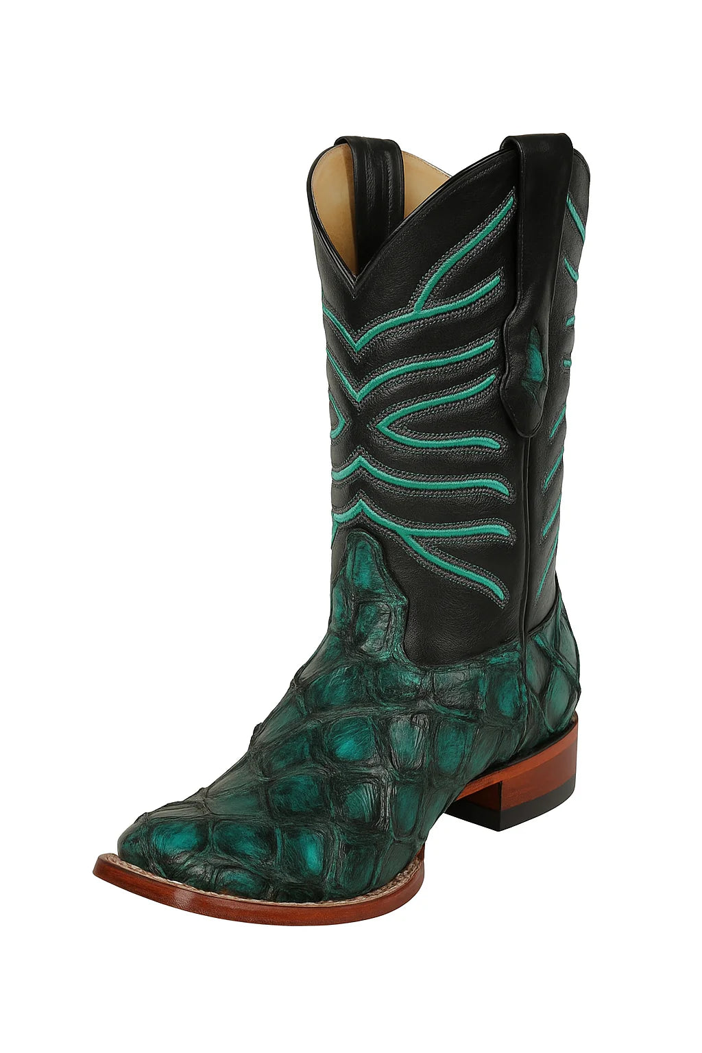 Men's Los Altos Shark Skin Wide Square Toe Boots