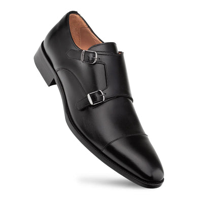 Mezlan Actore Double Monk Strap Black (21151)