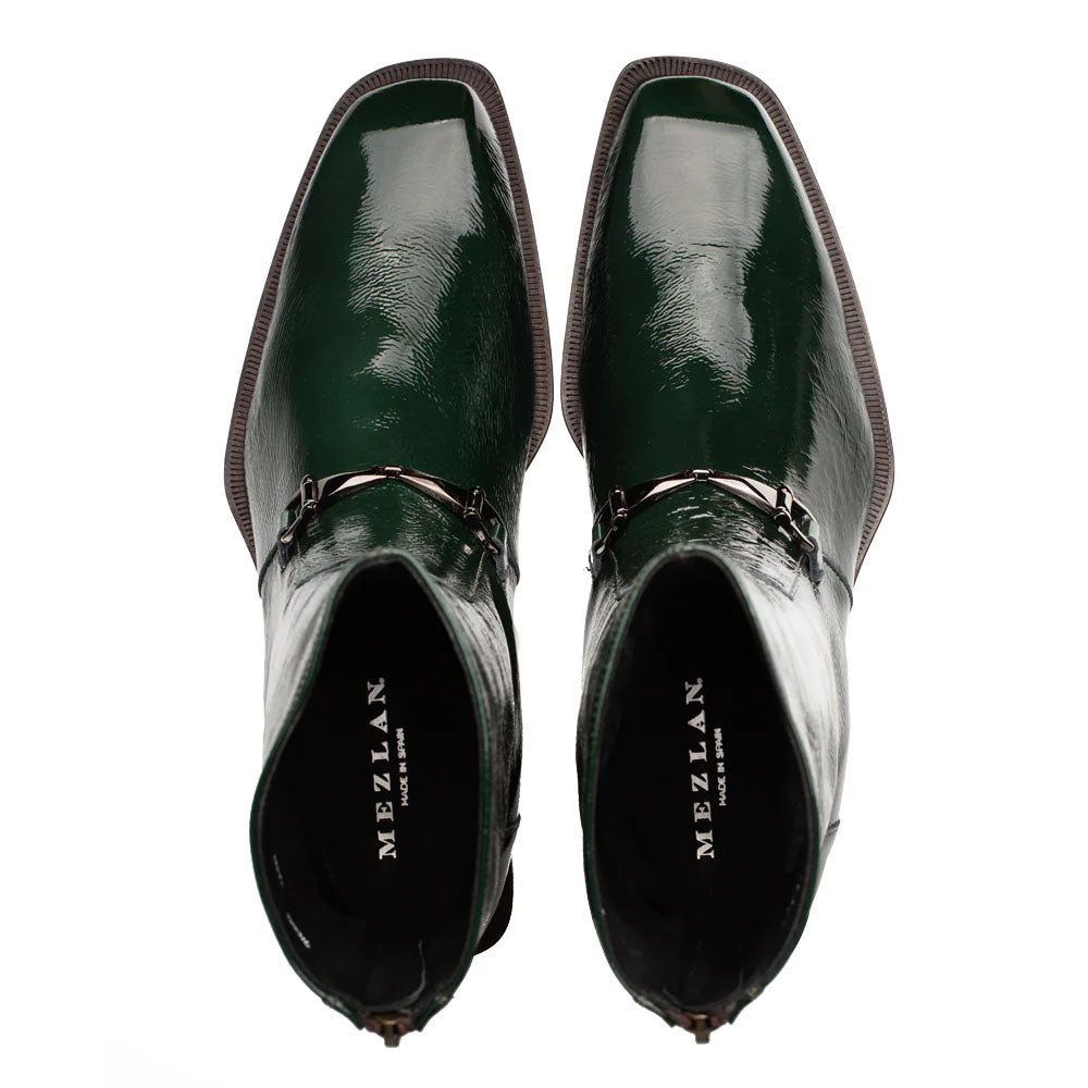 Mezlan Buscemi Hi-Shine Ornament Boot Green (21739)