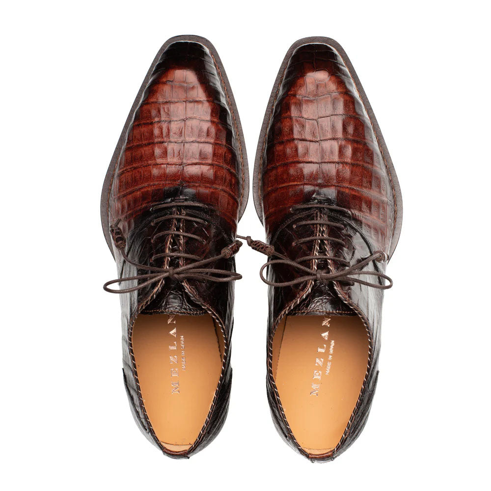 Mezlan Westside Two-Tone Crocodile Oxford Sport / Brown (50172-F)