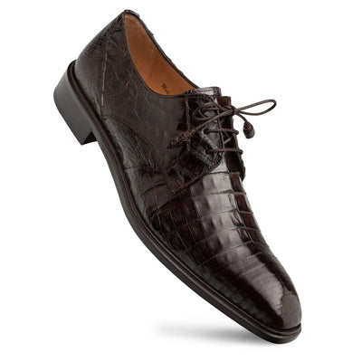 Mezlan Riverside Crocodile Lace-Up Derby Brown (50180-F)