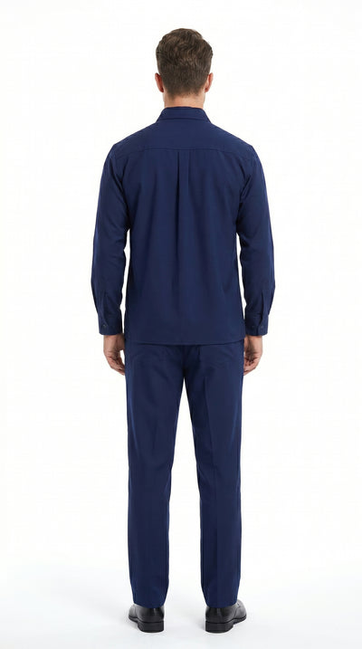 Men’s Apollo King Burgundy 2 Piece Walking Suit with Long Sleeve Shirt Jacket and Matching Pants