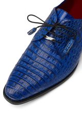 Marco Di Milano Lacio Electric Blue Caiman Crocodile Derby
