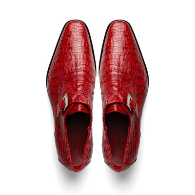 Marco Di Milano Mens Red Caiman Gator Dress Shoes Rovigo