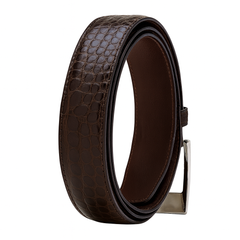 Mens Belvedere Alligator Dress Belt in Brown