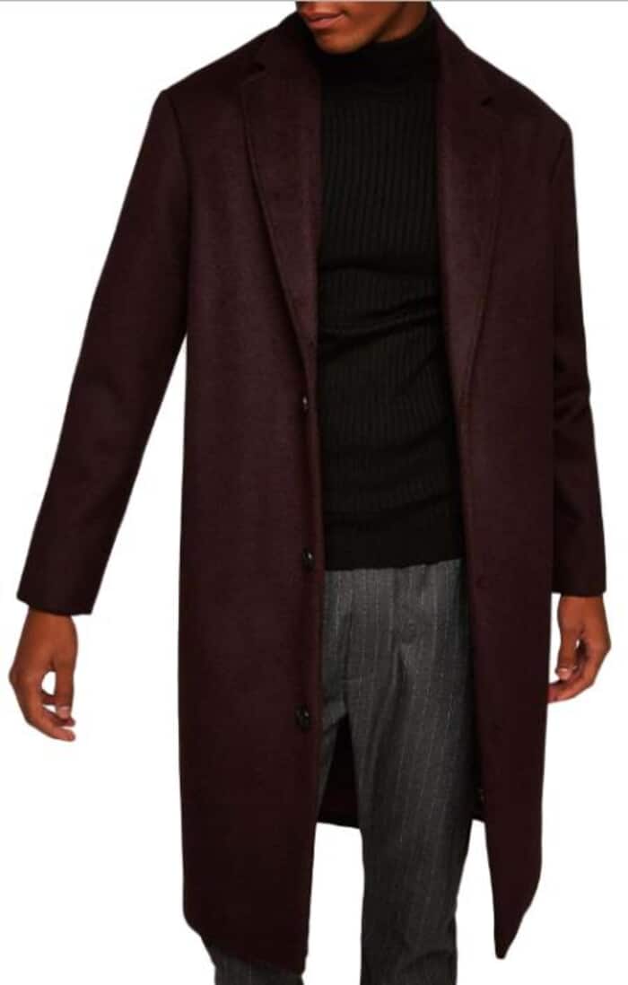 Men's Burgundy ~ Wine ~ Maroon  Double Breasted  Single Breasted Overcoats 1   - from alligatorwarehouse.com
