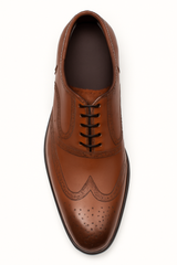 Mens Mezlan Ugalde Classic Wingtip Dress Shoe in Cognac