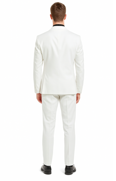 Mens Colonel Sanders KFC White Double Breasted Suit Costume