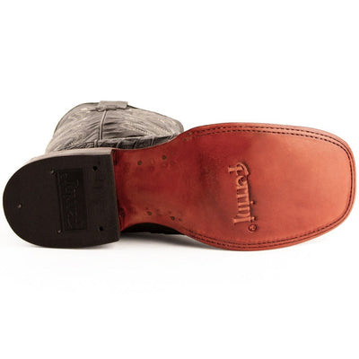 Men's Ferrini Caiman Crocodile Print Boots Handcrafted Black 5   - from alligatorwarehouse.com