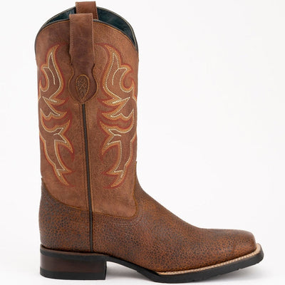 Men's Ferrini Toro Leather Boots Handcrafted Brandy 2   - from alligatorwarehouse.com