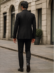 Mens John Wick Vested Black Suit Costume