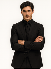 Mens John Wick Vested Black Suit Costume