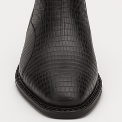 Peninsula Lizard Emblem Boot Black By Mezlan Made In Spain Brand