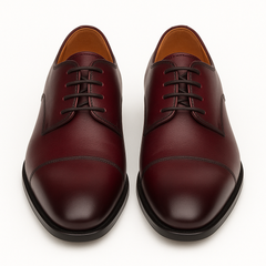 Mens Mezlan Republic Calfskin Cap Toe Blucher Dress Shoe in Tan